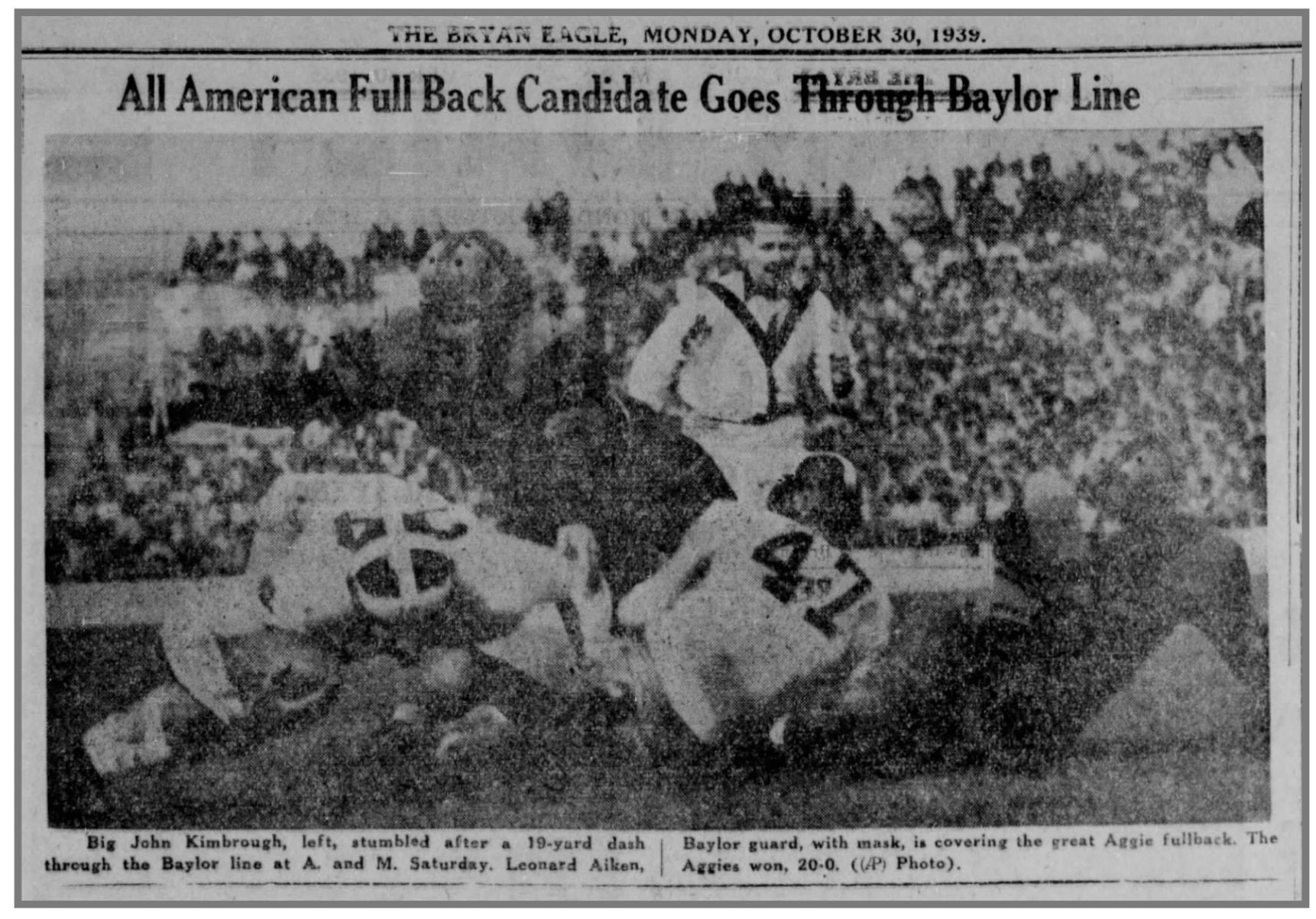 The Eagle Archives: October 30, 1939